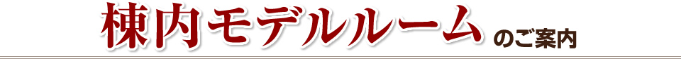 棟内モデルルームのご案内